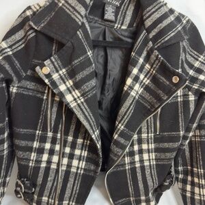 Wet Seal Wool Blend Plaid Jacket